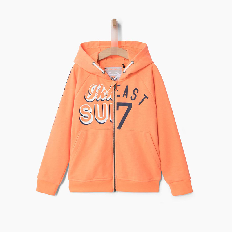 男童纯棉带帽运动外套上衣卫衣