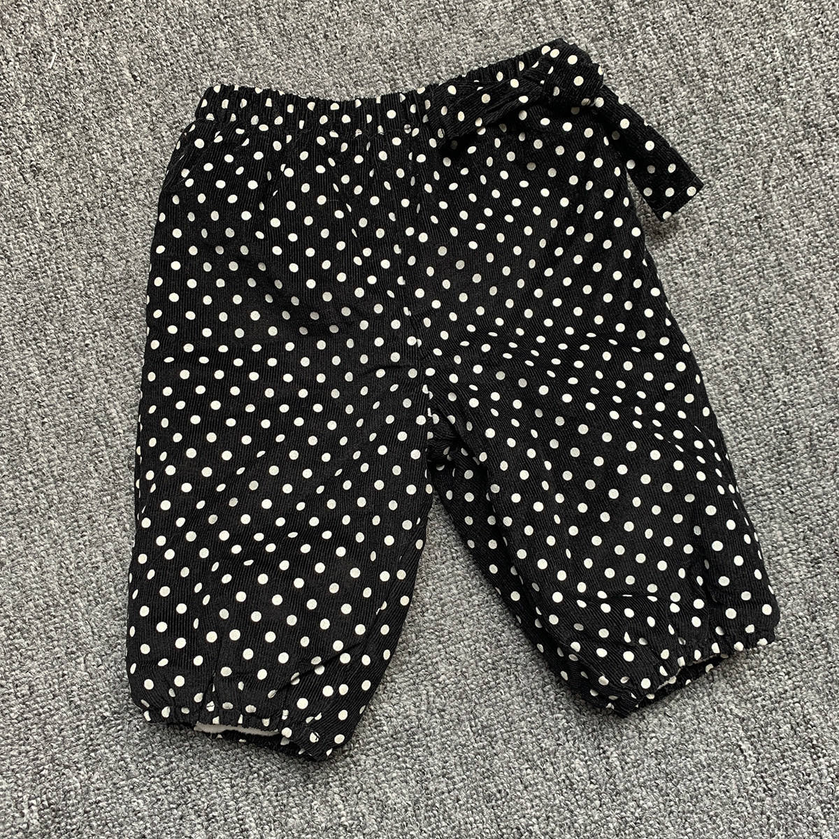 外贸原单初生新生婴儿女宝宝灯芯绒摇粒绒加厚保暖棉裤子0-3个月