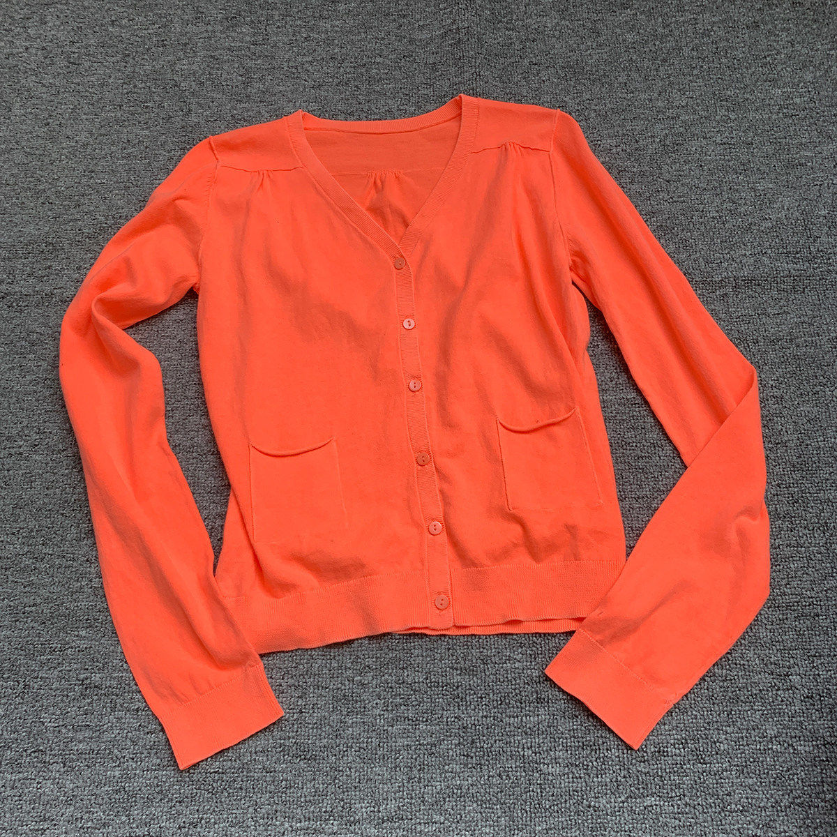 法国原单女童女孩纯棉薄针织开衫空调衫毛衣 10A/140码