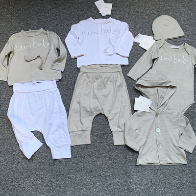 法单新生婴儿小宝宝薄款长袖三角哈衣连帽外套T恤高腰护肚裤套装