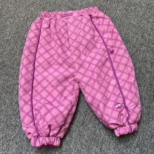6个月 子3 法单纯原婴童女宝宝秋冬防风夹棉保暖束口冬棉裤 厚裤