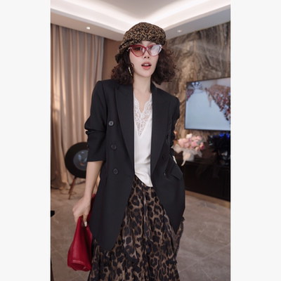 王火火&设计师新款气质长袖休闲西装上衣 28HH0166