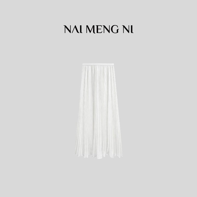 肉肉 28RR22328 &ldquo;风琴圆舞曲&rdquo;新款缎面显瘦百搭气质时尚半身裙