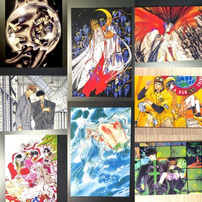 动漫6寸照片珍藏CLAMP原画集-X战记原画漫画相片收藏卡非官谷卡片