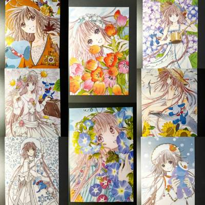 奇迹少女小鸠kobako花户小鸠全新实拍珠光明信片CLAMP原画收藏卡