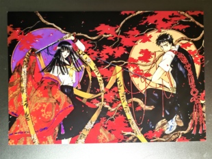 实拍X战记东京巴比伦CLAMP周边原画明信片收藏相卡 单张6寸非官谷