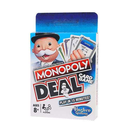 正版蓝色英文版DEAL大富翁纸牌桌游户外露营休闲卡牌
