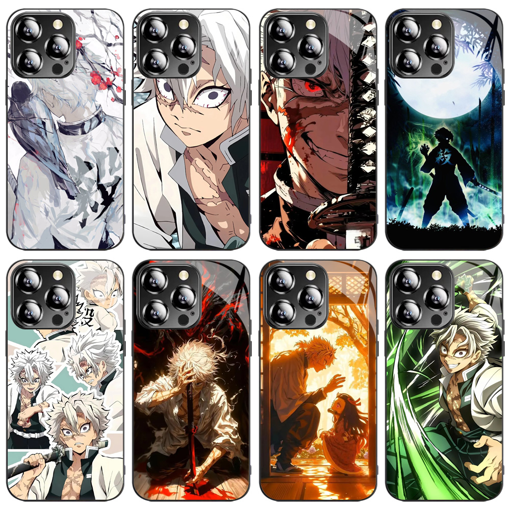鬼灭之刃适用苹果Xr不死川11 12 13 14 15 16 pro max手机壳华为mate70荣耀300小米红米oppo黑鲨vivoX200一加
