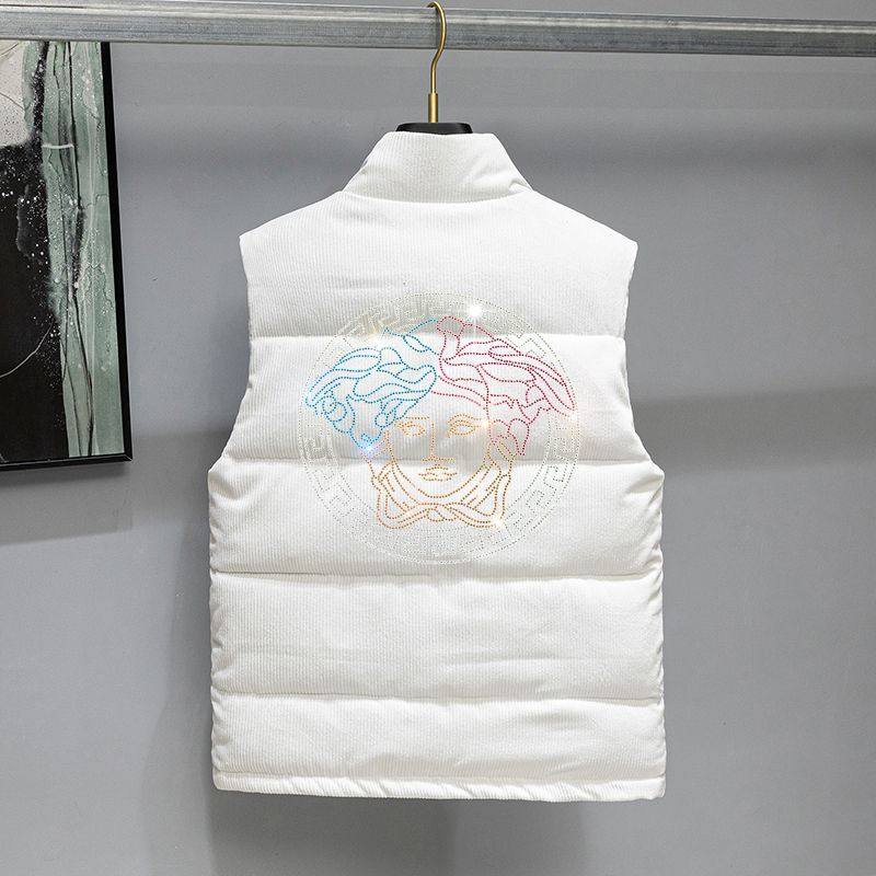 马甲男潮社会精神小伙烫钻重工无袖背心立领情侣款坎肩羽绒棉马夹,男装,常规马甲,淘宝优惠券,粉丝福利购,淘宝优惠卷