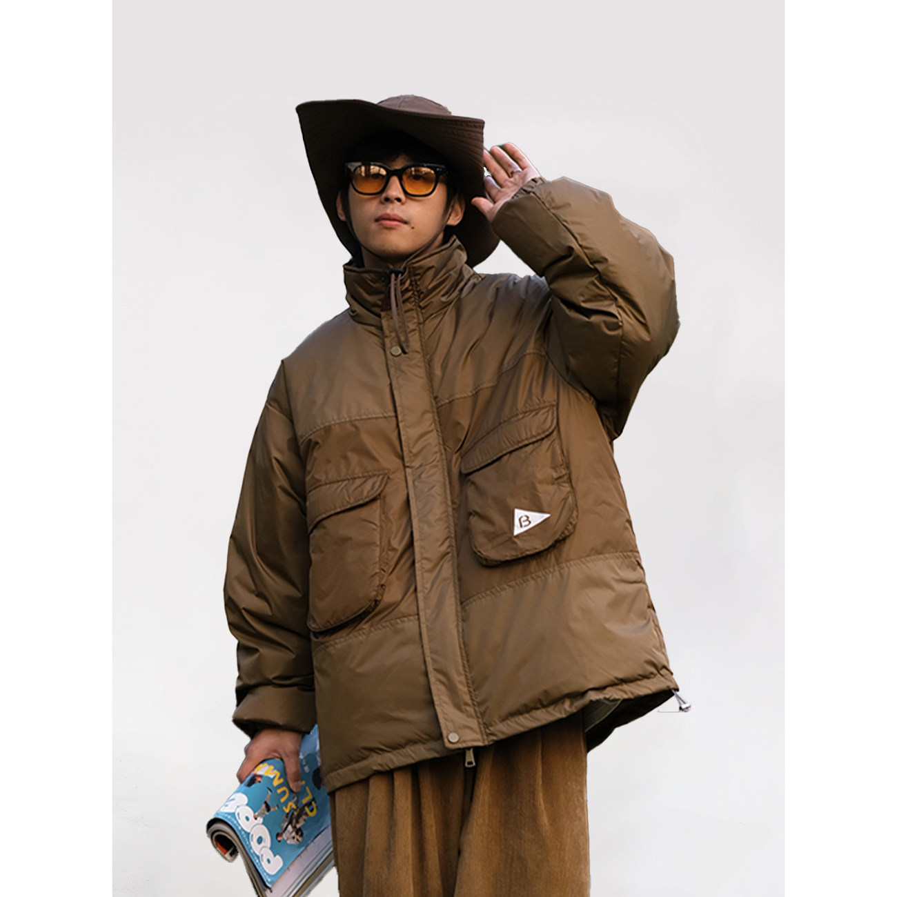 ASCENODS冬季日系宽松立领羽绒服男女潮牌山系外套绒工装户外上衣