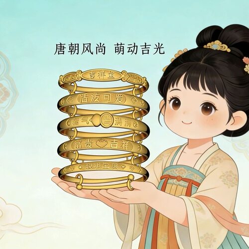 宝宝推拉手镯石膏模具首饰活泼可爱富贵吉祥打金金银加工模具儿童