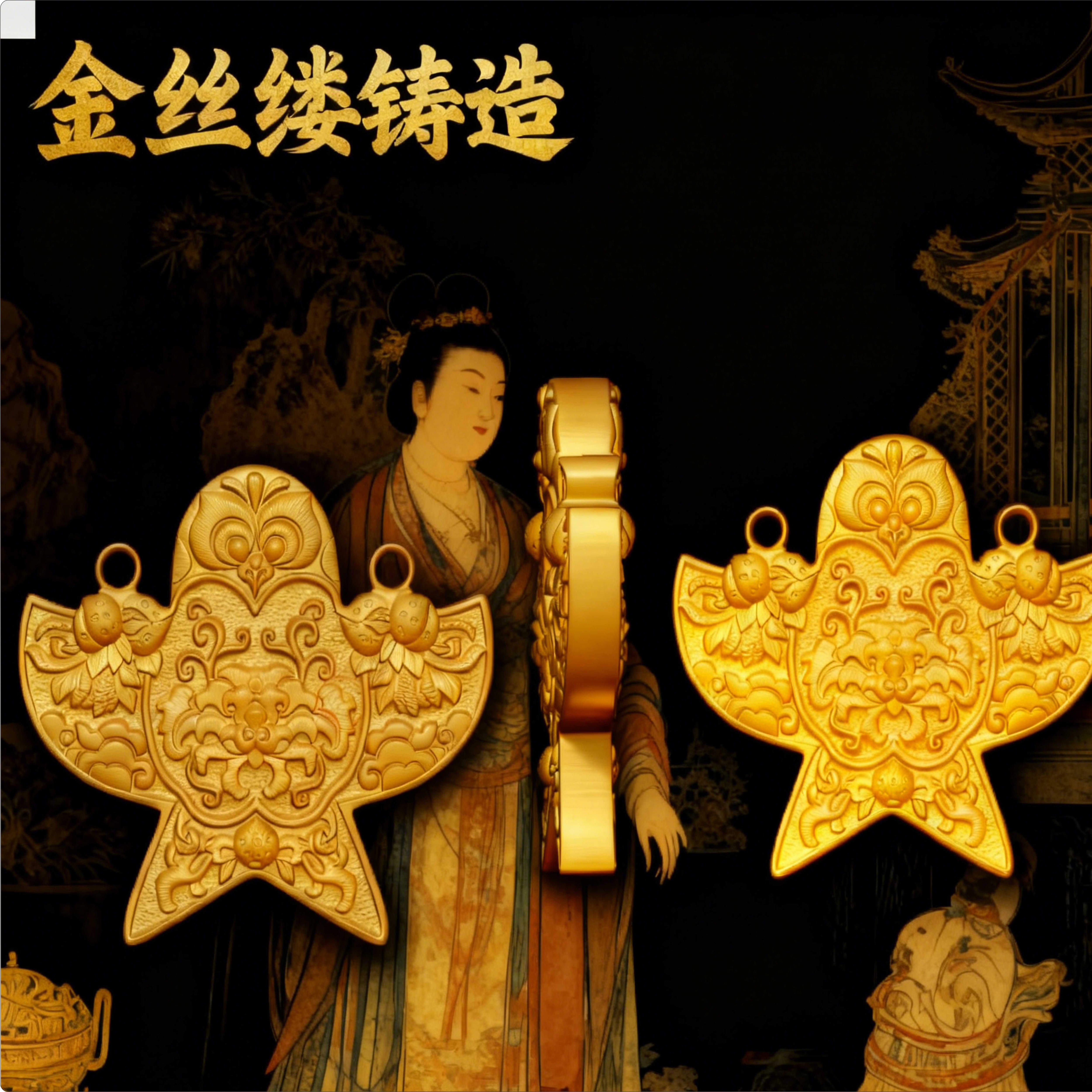 RJ010300125爆款簪刻纸鸢石膏模具