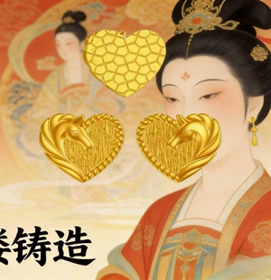 飒飒东风小马小吊坠 耳钉石膏模具打金银适用