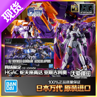 现货万代PB限定 HG HGAC 蛇夫座高达 亚斯古利奥 W外传 拼装模型