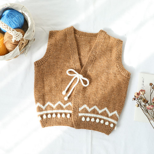 海鸥儿童宝宝开衫马夹diy材料包