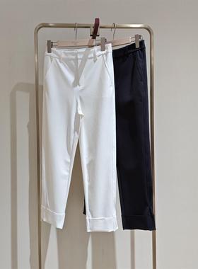 大雅家25春百搭职场翻边铅笔休闲裤HFKPA6407A-1899