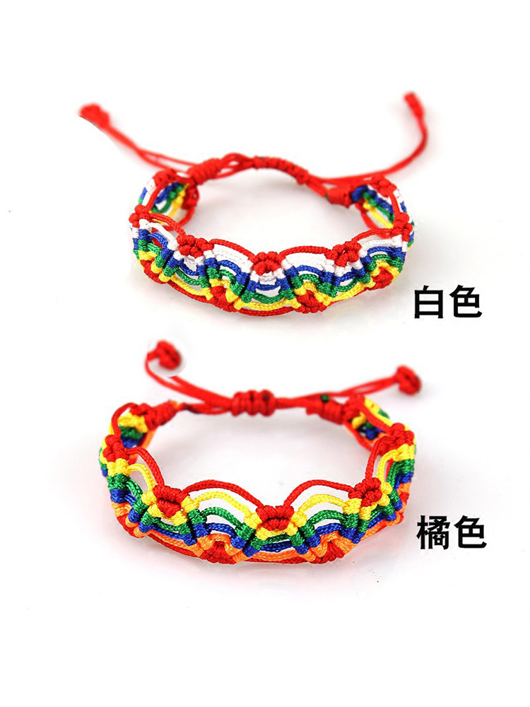 BRACELET KNOT BRACELET HAND-WOVEN COLORFUL BRACELET TIBETAN AUSPICIOUS RAINBOW BRACELET RED ROPE CAR HANGING BAG HANGING GIFT