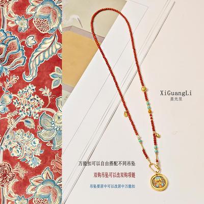 天然南红玛瑙项链新中式国风