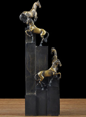 纯铜登高马摆件装饰礼品