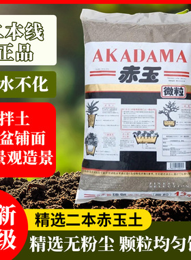 日本进口二本线硬质赤玉土适合种植兰花多肉杜鹃蓝莓铺面垫底混土
