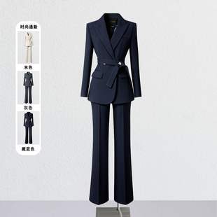 职业西装套装商务职场通勤女装公务员白领上班主持人正装春秋新款