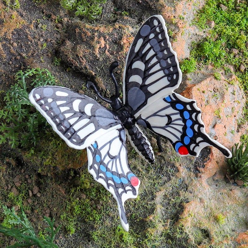 儿童玩具仿真野生动物模型节肢昆虫凤尾蝶摆件盆栽装饰蝴蝶科教知