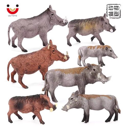 实心7款仿真动物犹猪摆件