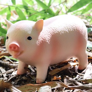 仿真认知农场动物软胶充棉猪绵羊奶牛马鸡鸭鹅玩具大号过家家模型