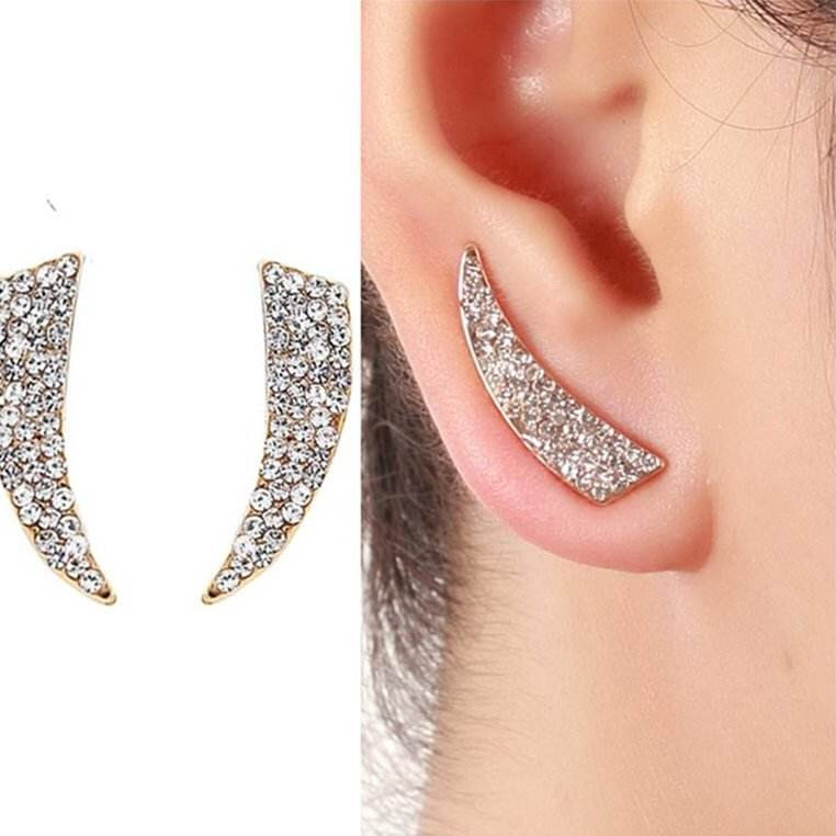 17 womens diamond leaf delicate earrings ladies flowers