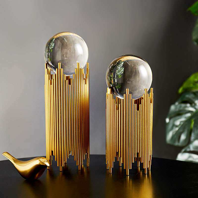 metal crystal ball living room office desktop decor crafts