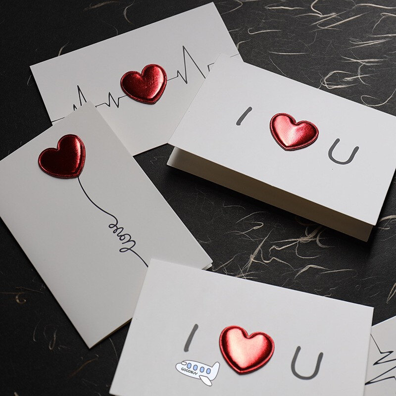 10 pcs cards valentines day gift love postcard wedding i