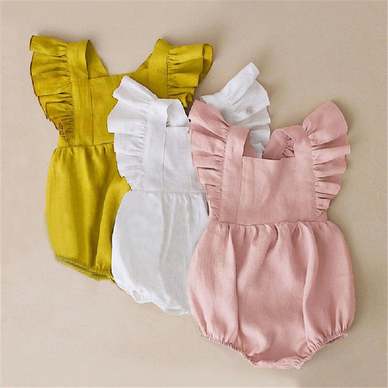 summer baby girl romper ruffles princess baby clothing be