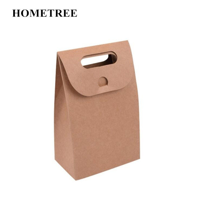 kraft paper candy boxes handle gift bag for snack c