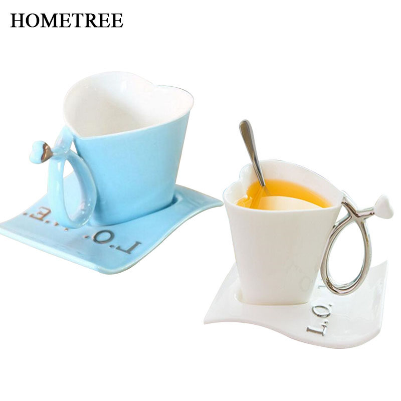 fashion heart shape mug creative ceramic coffee cup