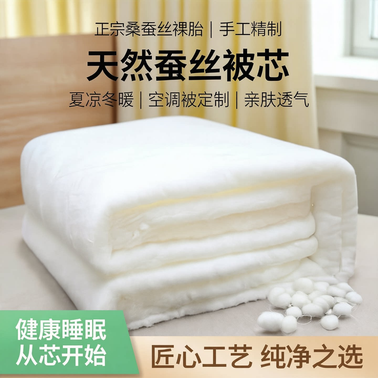 【桑蚕丝裸胎】手工100蚕丝被子被芯正宗蚕丝原料冬被空调被定做
