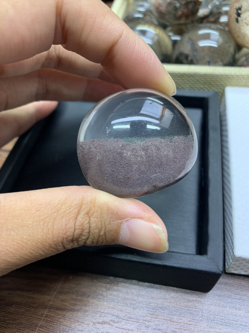 天然紫幽灵聚宝盆吊坠天然水晶毛衣链挂件巴西绿幽灵