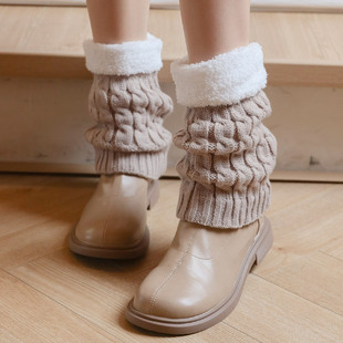 冬季保暖护腿套短款加绒加厚堆堆袜套护脚脖子护小腿女护膝护脚踝