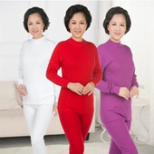 蓝内衣套装 纯棉纯白色加肥加大养生馆秋衣秋裤 衣服睡衣 理疗服