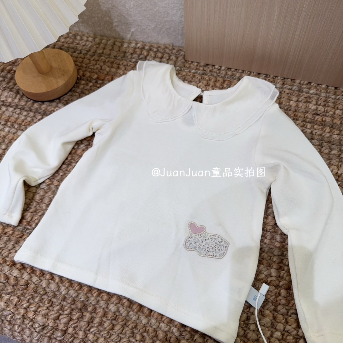 日系甜美荷叶领女童打底衫春秋