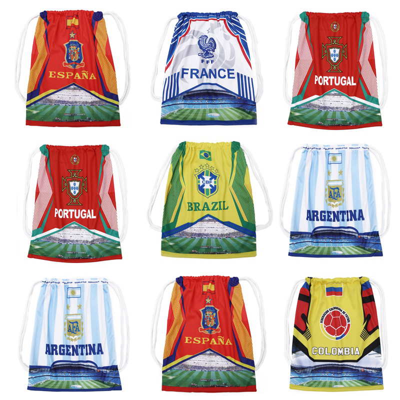 欧洲杯球迷纪念西班牙法国德国英格兰队足球背袋球袋主题活动礼品