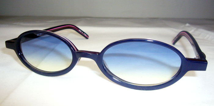 进口艾特正品中大脸女士眼镜架板材框女款椭圆形蓝紫色太阳镜墨镜