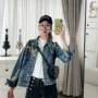 Áo khoác không khí denim bf dành cho nữ 2019 mùa xuân và mùa thu mới Phiên bản Hàn Quốc của áo khoác ngoài rộng dụng cụ hoang dã - Áo khoác ngắn shop quần áo nữ