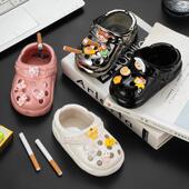 网红洞洞鞋 子陶瓷烟灰缸办公室可爱家用创意桌面高颜值潮流摆件