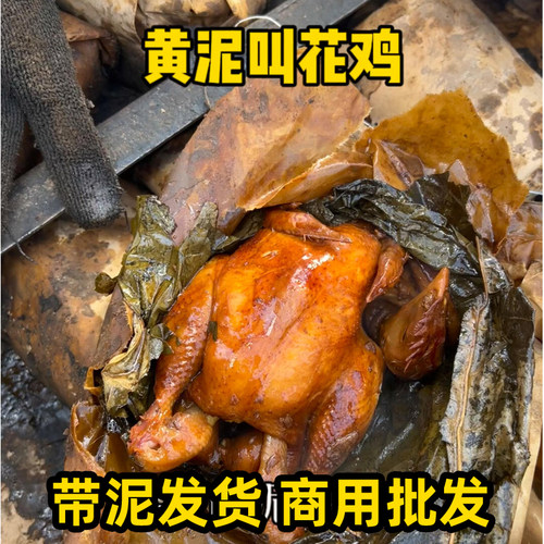 正宗叫花鸡黄泥烤熟烧鸡洪七公叫化鸡荷叶鸡带泥商用德州扒鸡杭州