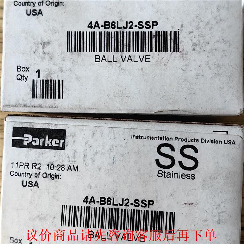 全新Parker  型号： 4A-B6LJ2-SSP   1