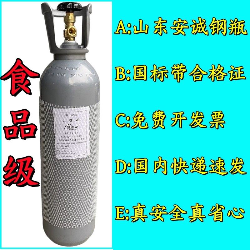 国标安诚食品级二氧化碳气瓶啤酒饮料机机可乐气泡水CO2小充气瓶
