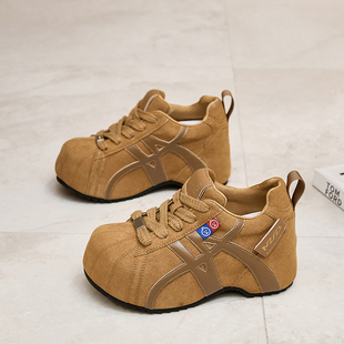 女鞋 勃肯鞋 加绒厚底小个子内增高8cm丑萌大头小码 冬季 女2025新款