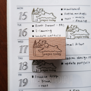 【新品】小狗阅读页数记录 手绘看书修狗阅读学习打卡标记印章