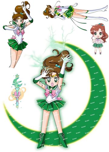 中号F0333-04美少女战士木野真琴卡通动漫笔记本旅行拉杆箱贴纸