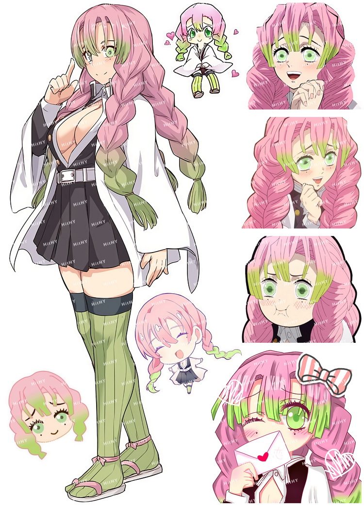 大号f0375-03鬼灭之刃恋柱动漫笔记本电脑吉他手机旅行拉杆箱贴纸